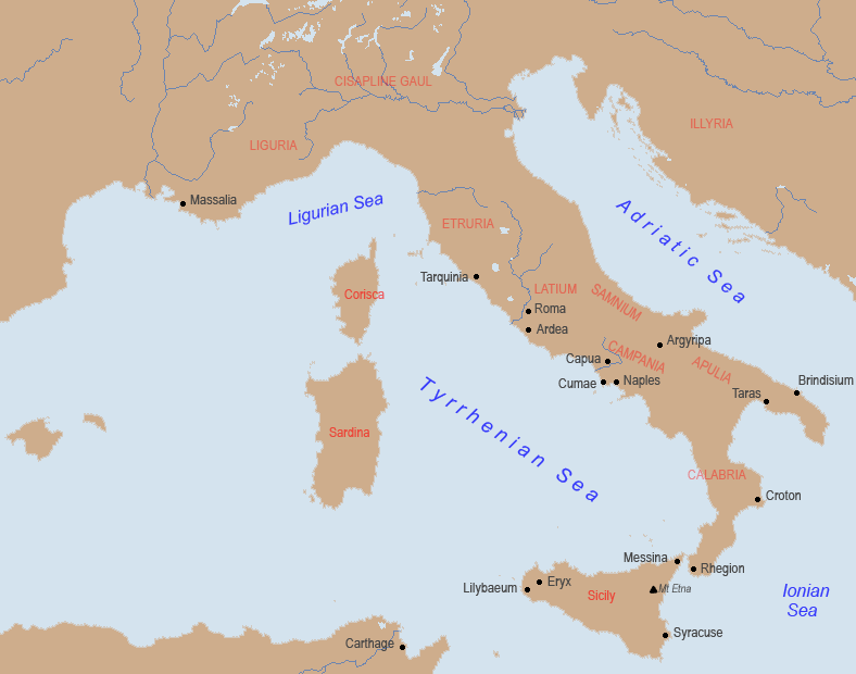 Mapo de Italio
