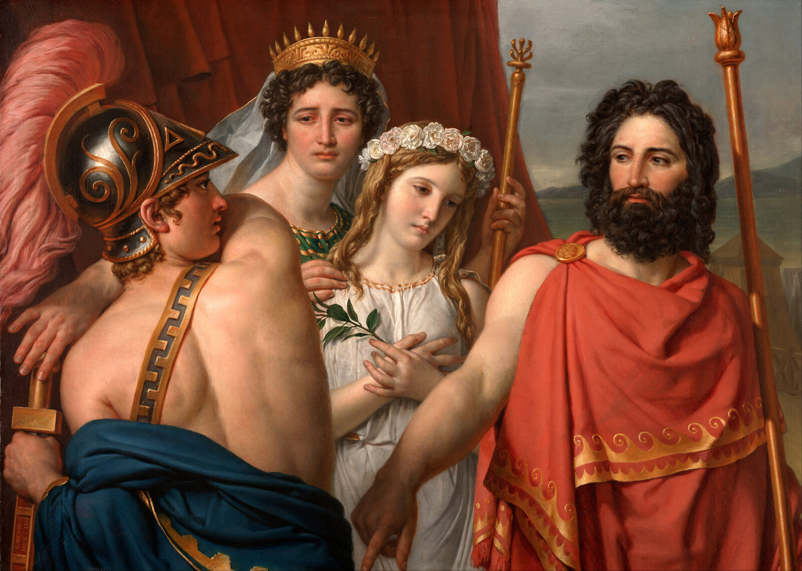 La kolero de Aĥilo de Jacques-Louis David