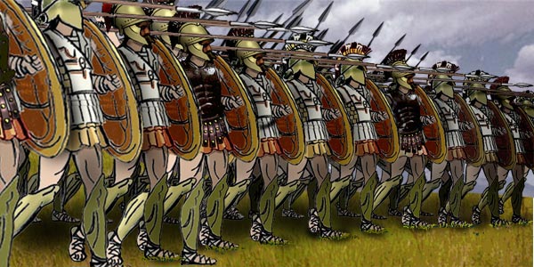 Greka falango dum la Peloponeza milito