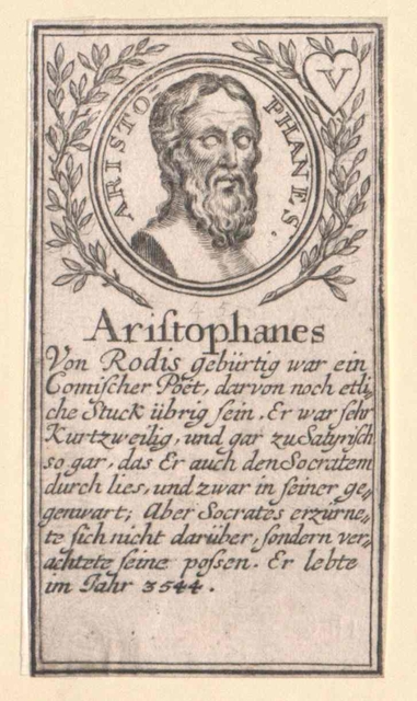 Portreto rilata al La Vespoj de Aristofano