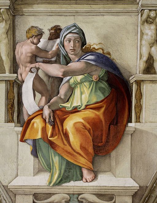 Ilustraĵo de Praksagora el Ecclesiazusae de Aristofano